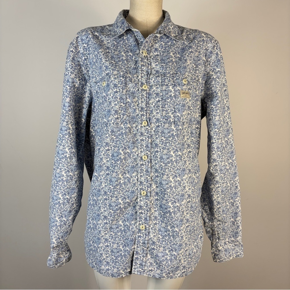 ❤️ Denim & Supply Ralph Lauren Blue Patterned Casual Shirt L